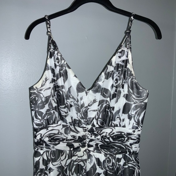 White House Black Market Floral Maxi Dress Sz 10 - Picture 6 of 10
